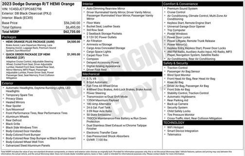2023 Dodge Durango Hemi Orange AWD