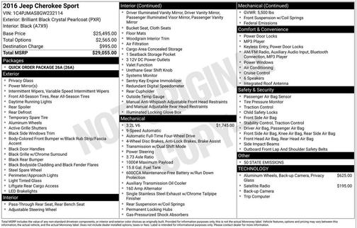 2016 Jeep Cherokee Sport