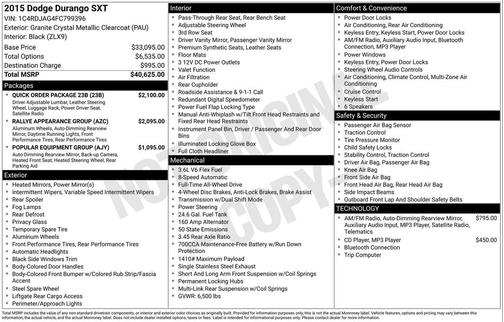 2015 Dodge Durango SXT