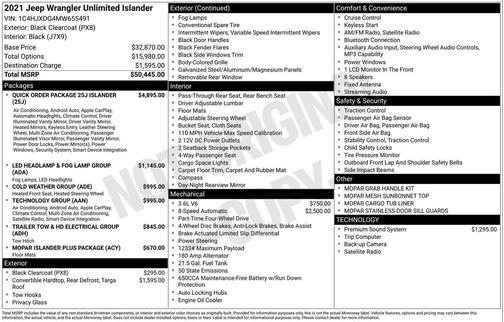 2021 Jeep Wrangler Unlimited Islander 4x4