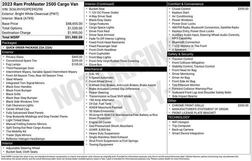2023 RAM ProMaster 2500 Base