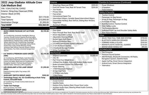 2022 Jeep Gladiator Altitude 4x4