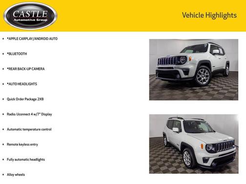 Alpine White Clearcoat 2019 Jeep Renegade Latitude