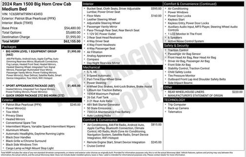 2024 RAM 1500 Big Horn/Lone Star
