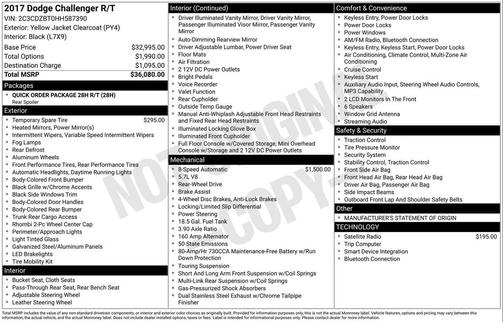 2017 Dodge Challenger R/T