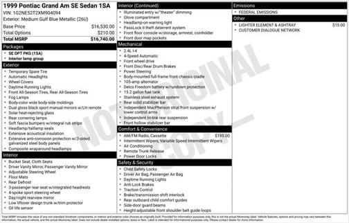 1999 Pontiac Grand Am SE
