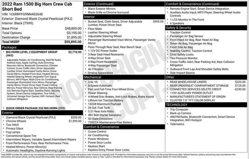 2022 RAM 1500 Big Horn/Lone Star