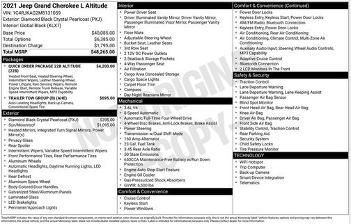 2021 Jeep Grand Cherokee L Altitude