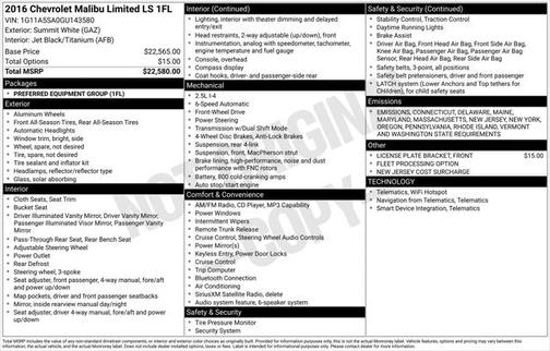2016 Chevrolet Malibu Limited LS