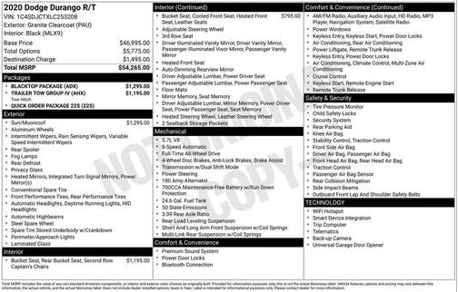 2020 Dodge Durango R/T AWD