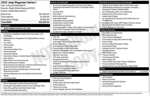 2022 Jeep Wagoneer Series I 4x4