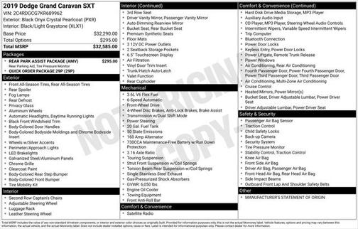 2019 Dodge Grand Caravan SXT