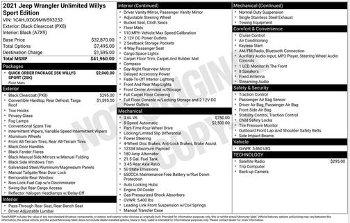 2021 Jeep Wrangler Unlimited Sport