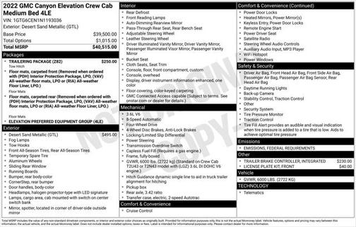 2022 GMC Canyon Elevation