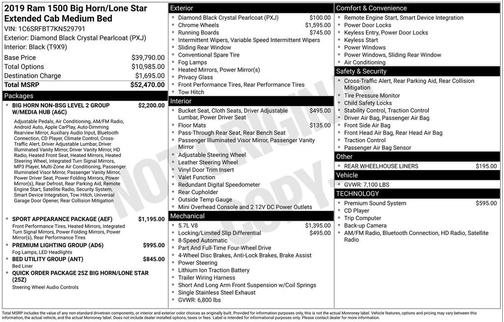 2019 RAM 1500 Big Horn