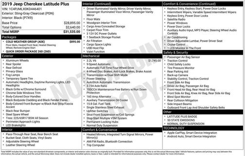 2019 Jeep Cherokee Latitude Plus