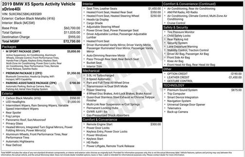2019 BMW X5 xDrive40i