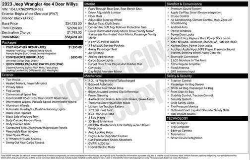 2023 Jeep Wrangler 4xe Willys