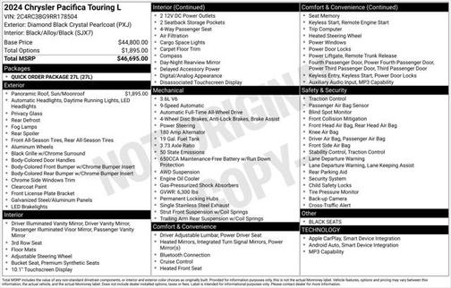 2024 Chrysler Pacifica Touring L