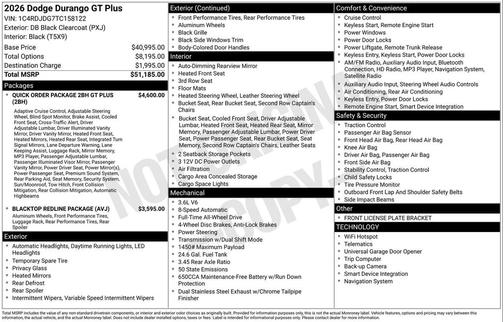 2026 Dodge Durango GT Plus