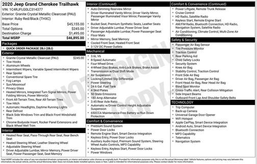 2020 Jeep Grand Cherokee Trailhawk