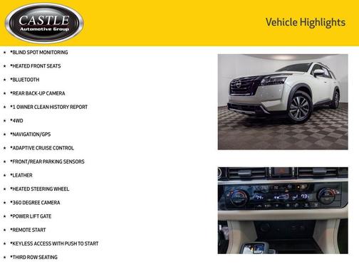 Pearl White Tricoat 2024 Nissan Pathfinder SL 4WD