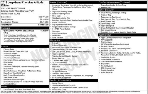 2018 Jeep Grand Cherokee Altitude