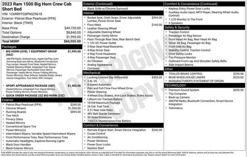 2023 RAM 1500 Big Horn/Lone Star