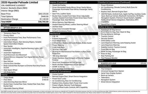 2020 Hyundai PALISADE Limited