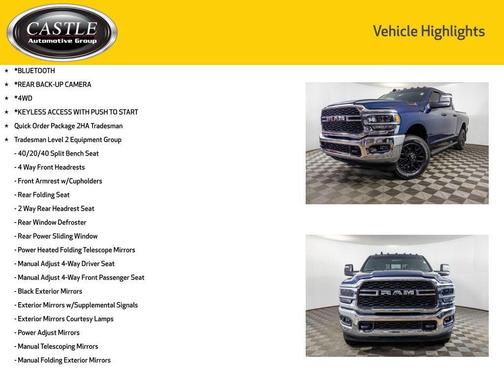 Patriot Blue Pearlcoat 2024 RAM 2500 Tradesman Crew Cab 4x4 6'4' Box