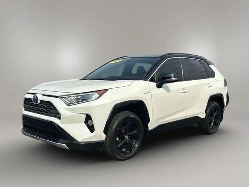 Blizzard Pearl w/Midnight Black Roof 2020 Toyota RAV4 Hybrid SE