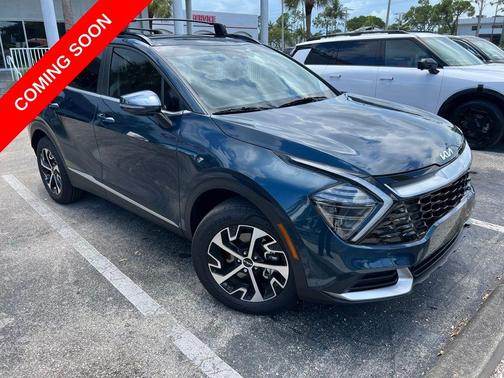 Blue 2025 Kia Sportage Hybrid EX