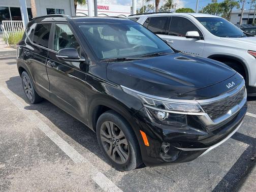Cherry Black 2023 Kia Seltos S