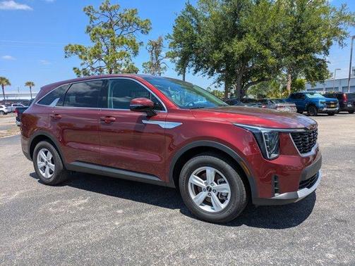 Red 2025 Kia Sorento LX