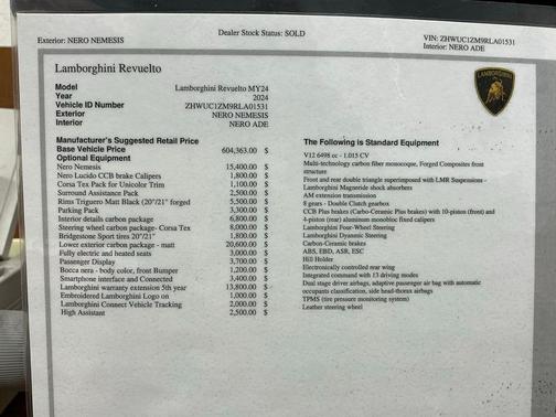 2024 Lamborghini Revuelto Base