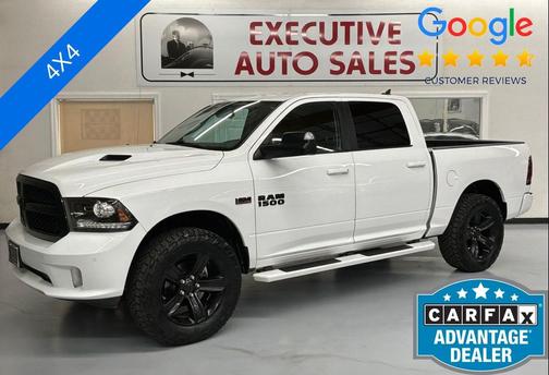 Bright White Clearcoat 2017 RAM 1500 Night Crew Cab 4x4 5'7' Box