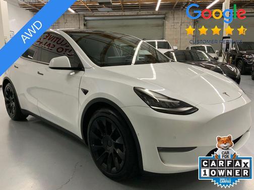 Pearl White Multi-Coat 2021 Tesla Model Y Long Range Dual Motor All-Wheel Drive