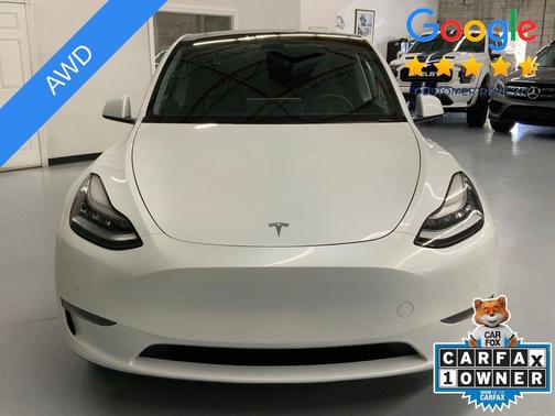Pearl White Multi-Coat 2021 Tesla Model Y Long Range Dual Motor All-Wheel Drive
