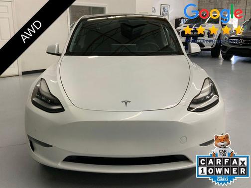 Pearl White Multi-Coat 2021 Tesla Model Y Long Range Dual Motor All-Wheel Drive