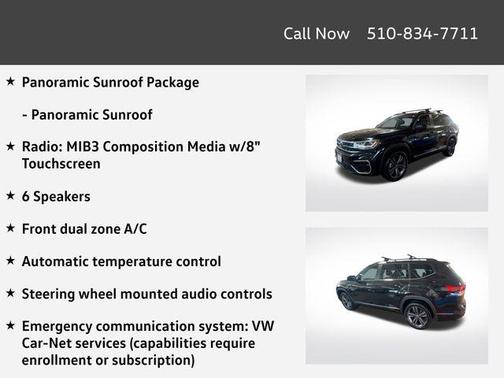 Deep Black 2021 Volkswagen Atlas 3.6L SE w/Technology