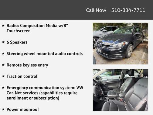 Deep Black Pearl 2019 Volkswagen Golf 1.4T SE