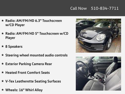 Deep Black Pearl Metallic/Black Roof 2018 Volkswagen Beetle 2.0T S