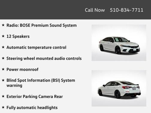 Platinum White Pearl 2024 Honda Civic Si Base