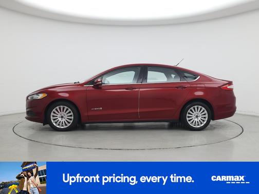 Red 2014 Ford Fusion Hybrid SE
