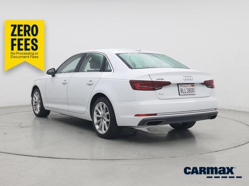 White 2019 Audi A4 Premium