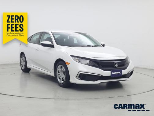 White 2021 Honda Civic LX