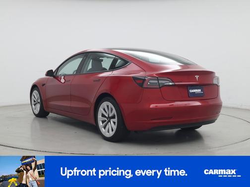 Red 2021 Tesla Model 3 Standard Range Plus