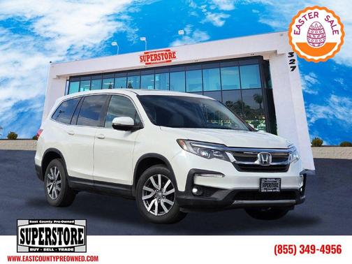 White Diamond Pearl 2019 Honda Pilot EX-L