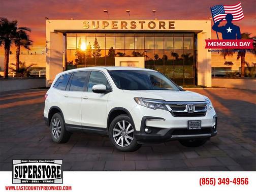 White Diamond Pearl 2019 Honda Pilot EX-L