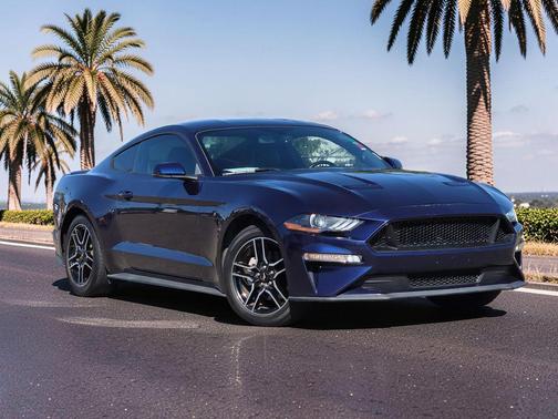 Kona Blue Metallic 2018 Ford Mustang EcoBoost Premium